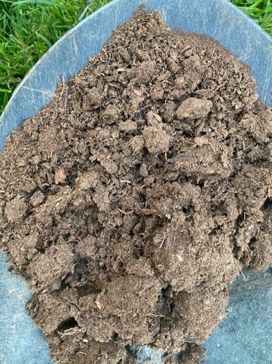 Dried and ground peat moss